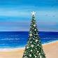 Christmas on the Beach paint and sip event in Newport Beach, CA
