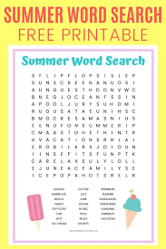 These puzzles have so many benefits, yet are simple and fun to solve. Summer Word Search Free Printable Worksheet For Kids