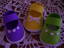 Modelos De Zapatitos De Bebe En Goma Eva Baby Shoes Diy Doll Shoe Patterns Baby Doll Shoes