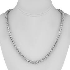 Brand name vcroppo chain style tennis chain material brass with a gold. 14k White Solid Gold Mens Diamond Tennis Chain 49 50 Ctw All Mens Diamond Chains