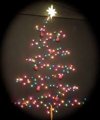 Christmas Tree On Wall In Youth Building Decided To Do Something Different And It Turned Out Fun Simply Wall Christmas Tree Best Christmas Lights Christmas