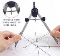 Foska Hot Selling 9pcs Student Stationary School Drawing Compass Divider  Geometric Style Metal Drawing Compass Math Set
