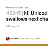 hl] Unicode char swallows next character · Issue #8245 ...