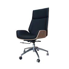 1:22 furnituretube 1 618 просмотров. Designer High Back Office Chair Walnut Wood Black Leather Charles Eames
