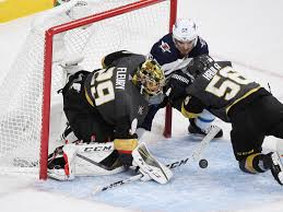 The 40hr suit from @rwandco keeps up with me! Vegas Golden Knights Left Wing Erik Haula Shoves Winnipeg Jets Center Mark Scheifele Into The Net