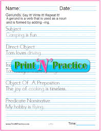 (the other two are participles and infinitives.) a gerund, which functions as a noun, can consist of a single word or a phrase. Gerund And Infinitive Exercises And Participle Worksheets