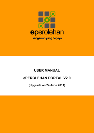 Sistem egpa berfungsi untuk menerima dan memproses permohonan berkaitan perolehan kerajaan daripada agensi kerajaan yang memerlukan kelulusan kementerian kewangan. User Manual Eperolehan Portal V2 0