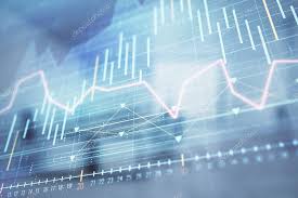 Stock Market Chart With Trading Desk Bank Office Interior On Background Double Spon Trading Desk Chart Stock Market Chart Stock Market Trading Desk