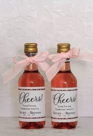 Rose Gold Wedding Mini Wine Labels Personalized Wedding Favors Thank You For Celebrating Wi Mini Wine Labels Personalized Wedding Favors Personalized Wedding