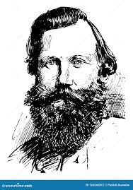 General J. E. B. Stuart, Vintage Illustration Stock Vector