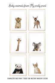 Check Out All Of My Pretty Print Baby Animals Download And Print Today For Instant Nursery Deco Nursery Animal Prints Baby Animal Nursery Animal Nursery Theme