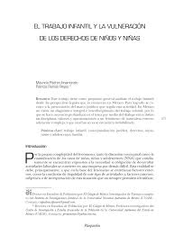 Ley de protección integral de los derechos de las niñas, niños y adolescentes. Pdf El Trabajo Infantil Y La Vulneracion De Los Derechos De Ninos Y Ninas