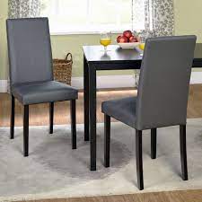 Parson Dining Chairs Contemporary Faux Leather Upholstery Seat 2 Set Furniture Simpleliving Co Dining Chairs Parsons Dining Chairs Leather Dining Room Chairs