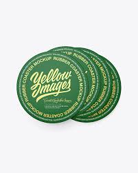 Psd file consists of smart object. Rubber Beverage Coasters Mockup Top View Psd Template Mock Up Graphicburger