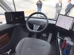 The tesla semi has autopilot and other advanced safety features, but it stops short of being truly autonomous. Tesla Semi Truck S Rare Interior Pictures Emerge From Sacramento Ca Truck Interior Semi Trucks Interior Interior Pictures