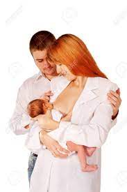 Here are a few of those breastfeeding tips to keep in mind, especially as a new mom | mom and baby tutorial videos: Happy Family Father Mother And Baby Mom Breast Feeding Newborn Stock Photo Picture And Royalty Free Image Image 16406714