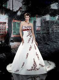 Popular Burgundy And White Wedding Dress Aliexpress White Bridal Dresses Wedding Dresses Red Wedding Dresses