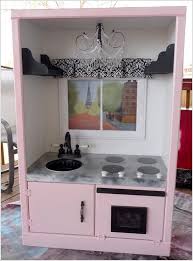 tv cabinet into a play kitchen