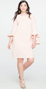 Plus Size Flounce Sleeve Shift Dress Womens Shift Dresses Plus Size Wedding Guest Dresses Plus Size Fashion