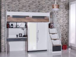 Hochbett mit schrank fur jugendliche mobimio. Hochbett Mit Mulrifunktion Kleiderschrank Schreibtisch Compact