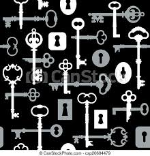 Locking systems require doors at least 1 3/4 inch thick. Skeleton Key And Lock Pattern Retro Style Pattern Design Of Skeleton Keys And Locks In Black White And Grey Canstock