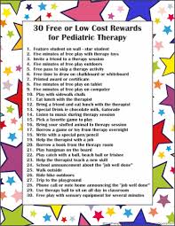 30 Free Or Low Cost Rewards For Pediatric Therapy Your