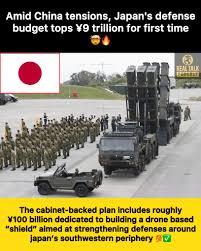 Japan's planned $56 billion defense budget for 2027 signals that Tokyo is  moving from traditional territorial defense toward a more technologically  advanced deterrence posture. The focus on drones, AI-enabled command  systems, longer-range