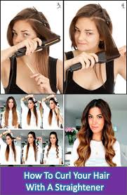 Do You Want To Know How To Curl Your Hair With A Straightener This Is Very Simple How To Curl Your Hair Curl Hair With Straightener Curls With Straightener