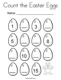 See more ideas about coloring pages, easter colouring, easter coloring pages. Count The Easter Eggs Coloring Page Twisty Noodle