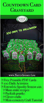 Countdown Card Graveyard In 2020 Halloween Advent Countdown Cards