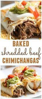 Baked Shredded Beef Chimichangas Recipe Shredded Beef Recipes Roast Beef Recipes Beef Recipes