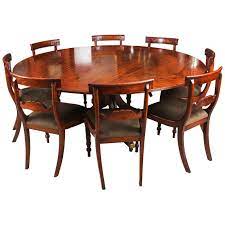 Vintage Mahogany Jupe Dining Table Leaf Cabinet And 8 Chairs Dining Table French Country Dining Room Decor Expandable Dining Table