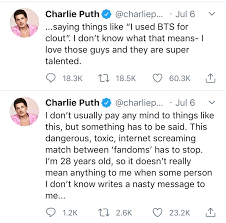 29.01.2016 · charlie puthが歌うwe don't talk anymoreの歌詞ページ（ふりがな付）です。歌い出し「we don't talk anymore we…」無料歌詞検索、音楽情報サイトutaten (うたてん) ではcharlie puthの歌詞を一覧で掲載中。フレーズ、歌い出し、作詞、作曲でも検索できます。 Charlie Puth Bts A Complex Relationship Indigo Music