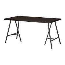 Linnmon Lerberg Tisch Schwarzbraun Grau Ikea Deutschland Ikea Table Tops Ikea Table Ikea Trestle Table