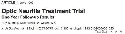 Optic Neuritis Treatment Trial Eye Surgeon