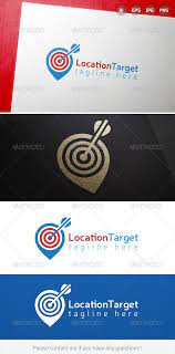 Location Targeting Marketing Bullseye Arrow Logo Includes Cmyk Color Black And White Versions Includes Ai Cs6 Eps 10 300d Logos Arrow Logo Logo Templates