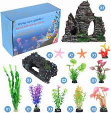 Maybe it is the clean lines of the architecture or the calming way it compliments. Amazon Com Qzq 14 Pack Aquarium Fish Tank Decorations Accessories Decor Set Aquarium Decorations Include Resinous Rockery Barrel Hideouts Coral Aquarium Plants And Resin Starfish And Other Pet Supplies