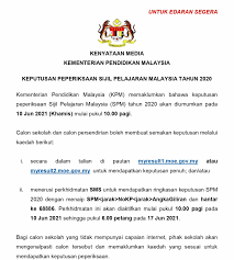 Kementerian pendidikan malaysia (kpm) telah memaklumkan bahawa keputusan sijil pelajaran malaysia (spm) bagi tahun 2020 akan cara check keputusan spm 2020. Semakan Keputusan Spm 2020 Online Dan Sms