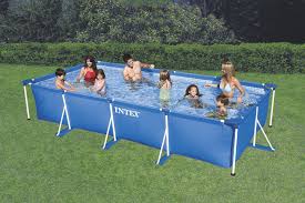 Intex 14ft 9 Quot X 7ft 2 Quot X 33 Quot Rectangular Metal Frame Above Ground Swimming Pool 28273 Intex Above Ground Swimming Pools Swimming Pools