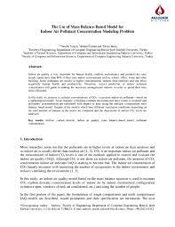 Indoor air quality (iaq) is a delicate and complicated science; Pdf The Use Of Mass Balance Based Model For Indoor Air Pollutant Concentration Modeling Problem Nesibe Yalcin Deniz Dural And Ahmet Ozmen Academia Edu