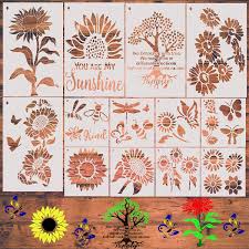 Check spelling or type a new query. Buy Sunflower Stencil 13 Pieces Butterfly Stencils For Painting On Wood Canvas Tree Bee Dragonfly Stencil Kit For Paint On Walls Diy Crafts Reusable Mylar Template With Metal Open Ring Online In