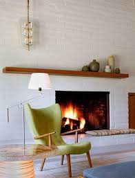 Modern Interiors By Charles De Lisle In 2020 White Brick Fireplace Living Room With Fireplace Mid Century Living Room