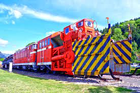 碓氷峠鉄道文化むらのナメクジと妖怪 鉄道 碓氷 文化