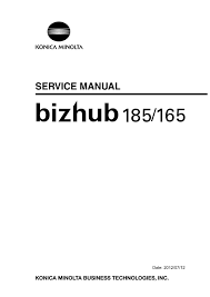 Download the latest drivers, manuals and software for your konica minolta device. Calameo 264469883 Bizhub185 165 Service Manual E Ver 1 2