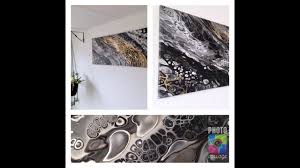 Well, this was some hard work again, but so worth it.i hope you enjoy and learn with me.paints used:black and white van bleiswijck.gold mixative rangerfor. 57 Black White Acrylic Pour Gold Big Canvas Big Cells Youtube