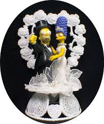Marge O Homer Simpsons Wedding Theme Pick Cake Topper Or Etsy Wedding Cake Toppers Personalized Wedding Cake Toppers Simpsons Cake