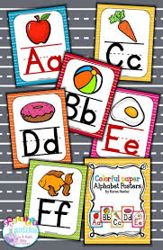 Alphabet Posters Colorful Alphabet Poster Alphabet Kindergarten Alphabet Preschool