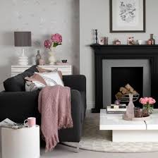 Blush pink, grey and white living room tour + new rug | amal ahmed. Decorating With Darker Colours 10 Of The Best Ideas Living Room Grey Black Living Room Black Sofa Living Room