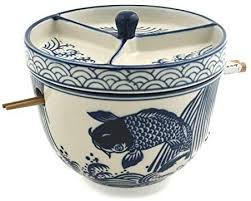 Amazon Com Mira Design Japanese Design Quality Ceramic Ramen Udong Soba Tempura Noodle Bowl With Chopsticks And Condiment L In 2020 Chopsticks Japanese Design Tempura