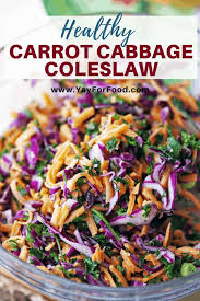 Healthy Carrot Cabbage Coleslaw Recipe In 2020 Healthy Salad Recipes Healthy Vegetable Side Dishes Recipes